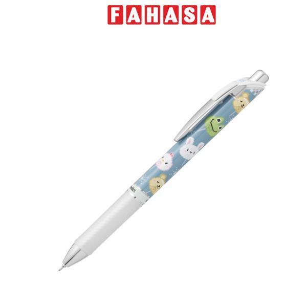 Bút Gel EnerGel Kawaii Pixel Art 0.5 mm - Pentel BLN75KW38-C - Uchiwa - Mực Xanh