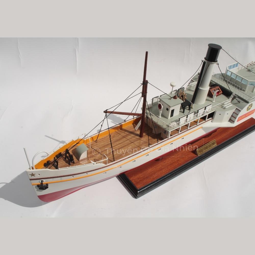 Mô Hình Thuyền Gỗ Trang Trí Phong Thủy Dạng Thuyền Du Lịch PADDLE STEAMER SKIBLADNER Chính Hãng, Hàng Xuất Khẩu Chất Lượng Cao