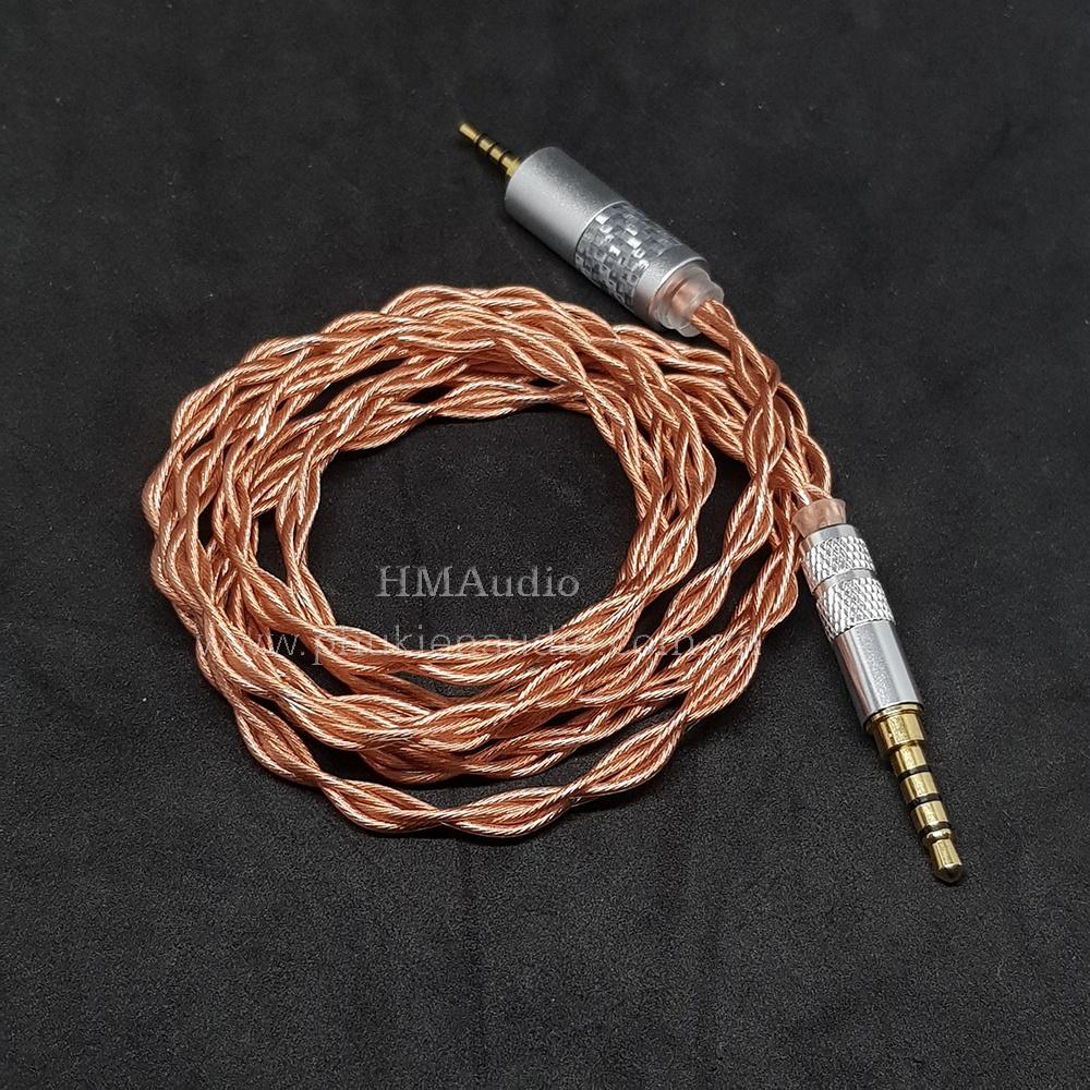 Dây tai nghe đồng OFC 1.2mm tết 4 - Connector for Headphone DT240 Pro