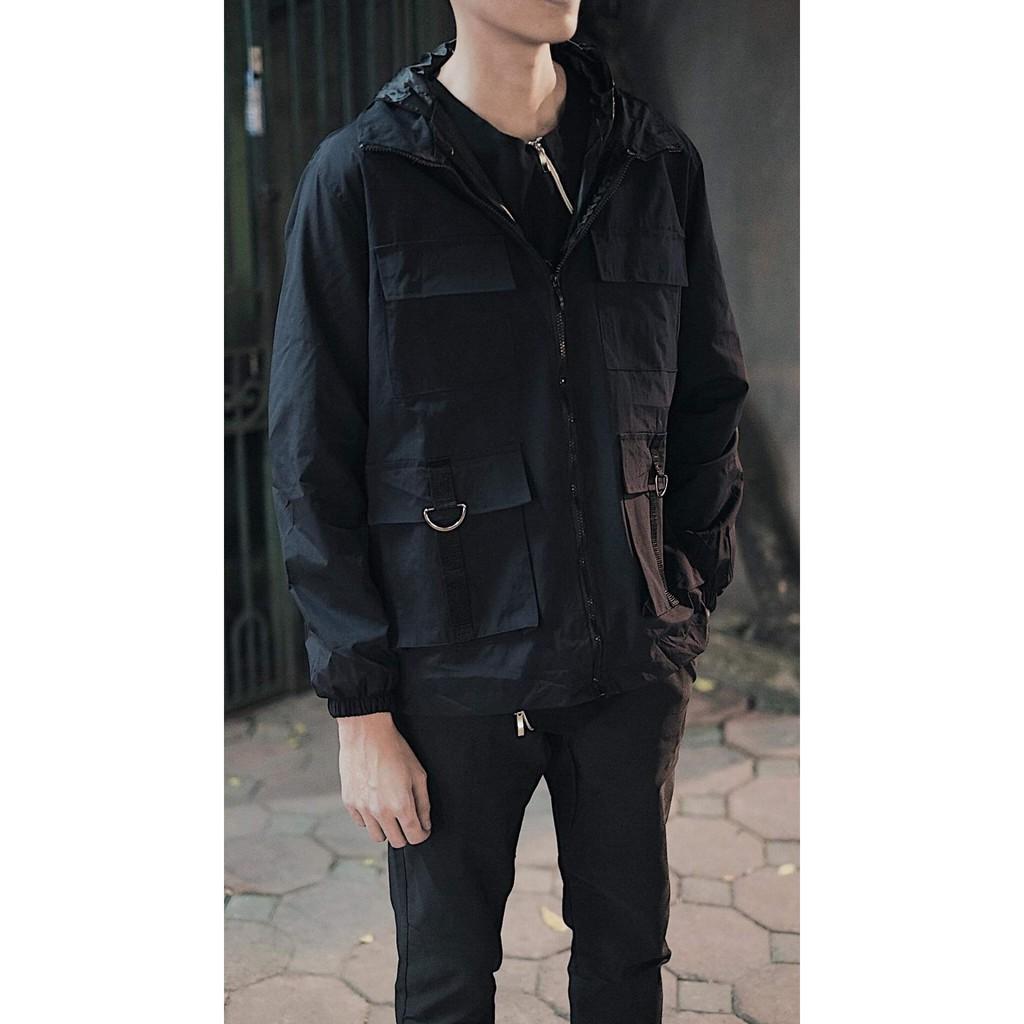 ÁO KHOÁC KAKI TÚI HỘP PHỐI TAY THUN TP