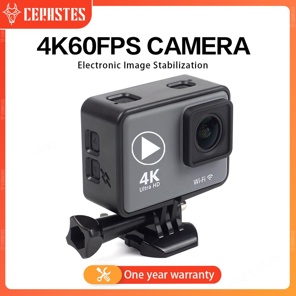 Máy ảnh hành động chống lắc 4K/60fps của Cerastes có màn hình điều khiển từ xa màn hình chống thấm máy quay máy ảnh thể thao