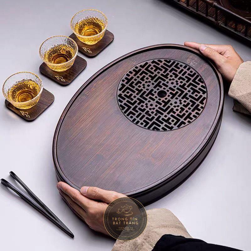 Khay Trà Tre Cao Cấp Bầu Dục KT 15