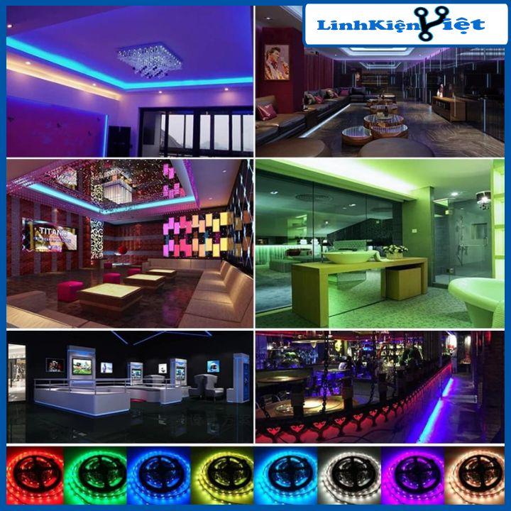 Bộ led dây đổi màu có điều khiển RGB 5050 kèm nguồn