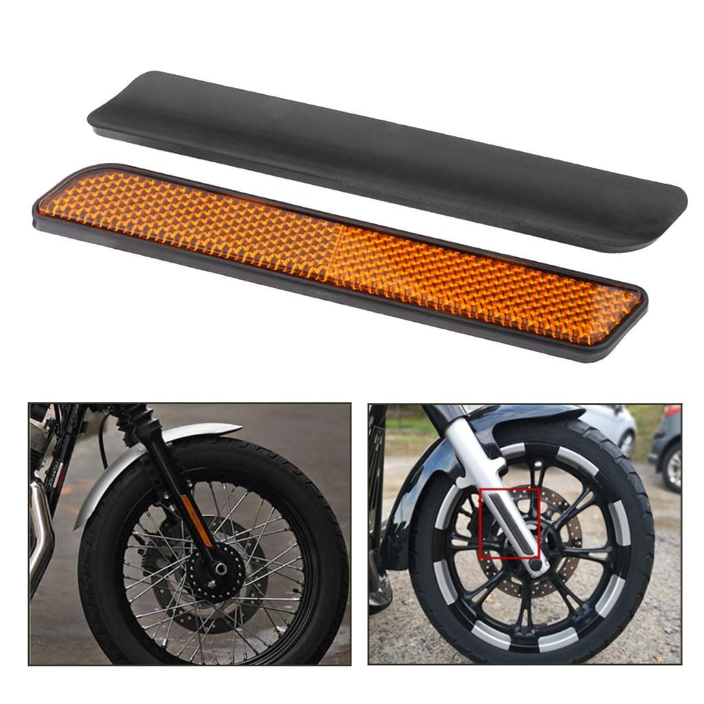 2xMotorcycle Front Fork Reflector for Harley 883 Yellow