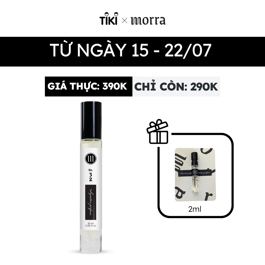 Nước hoa nam tính lịch lãm sang trọng No.32 Morra - dạng xịt 10ml