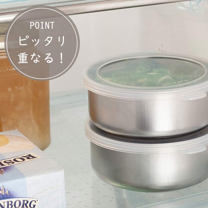Hộp inox đựng thực phẩm có nắp đậy an toàn Echo - hàng nội địa Nhật Bản (#Made in Japan)