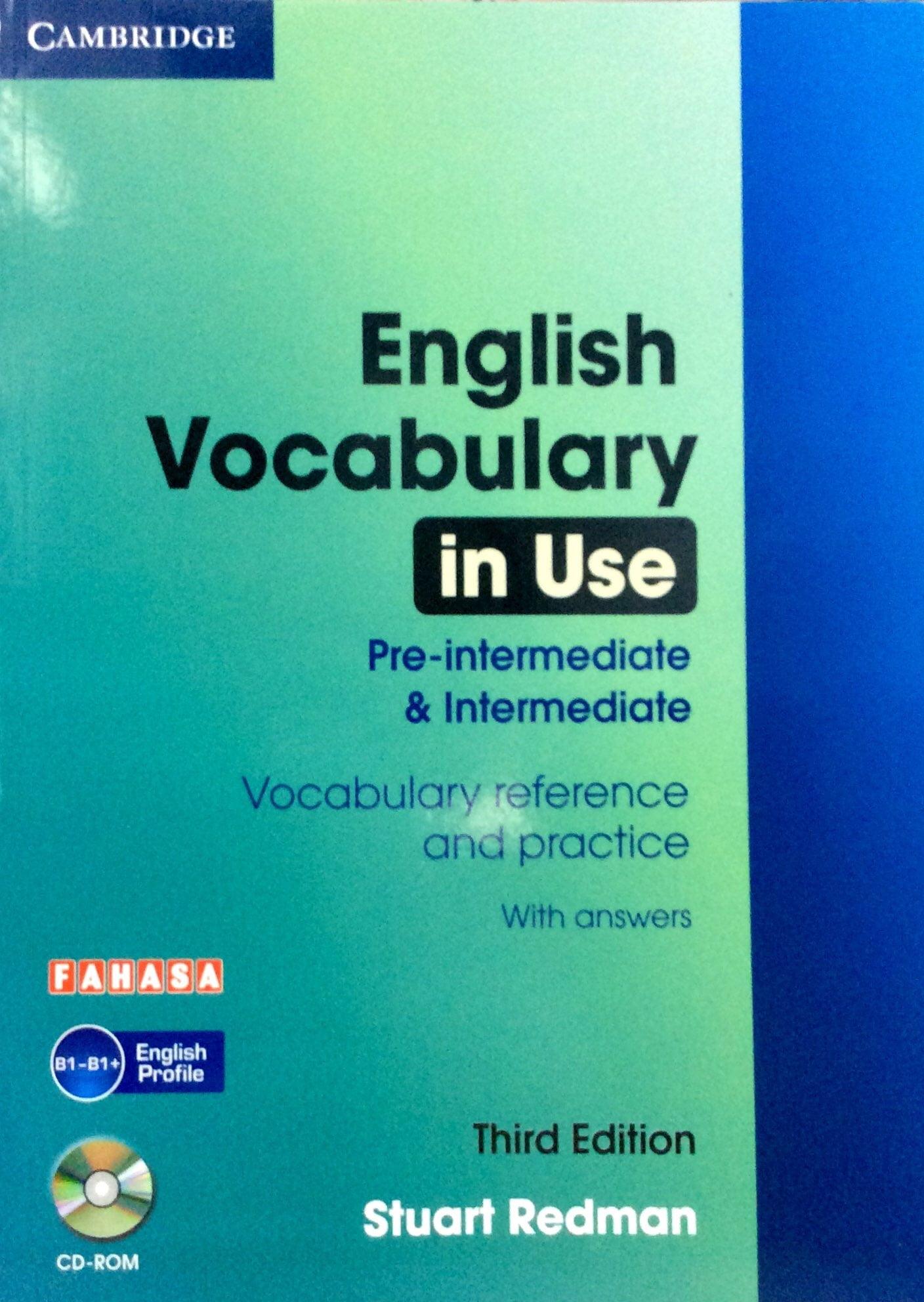 English Vocabulary In Use Pre - Intermediate And Intermediate Book With Answers Vocabulary Reference And Practice Kèm Cd