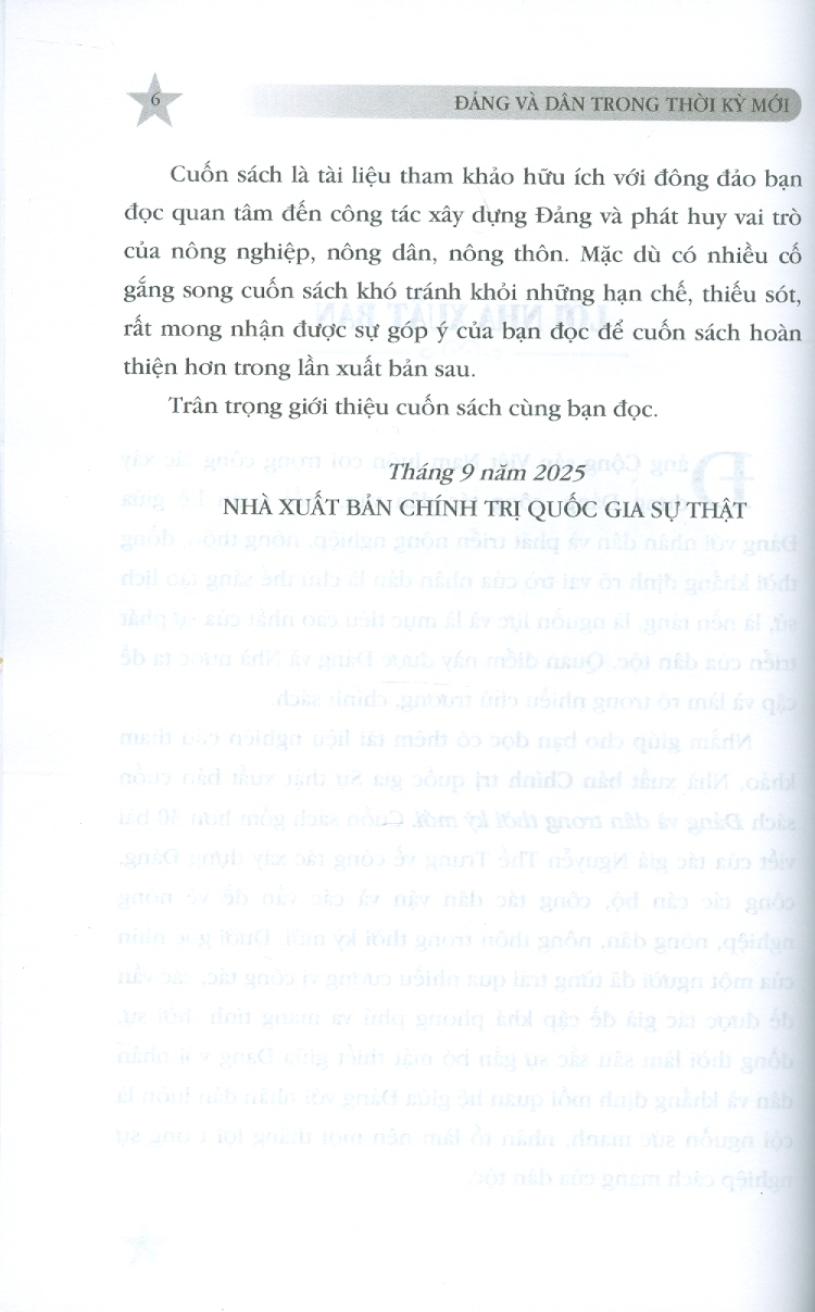 Đảng Và Dân Trong Thời Kỳ Mới