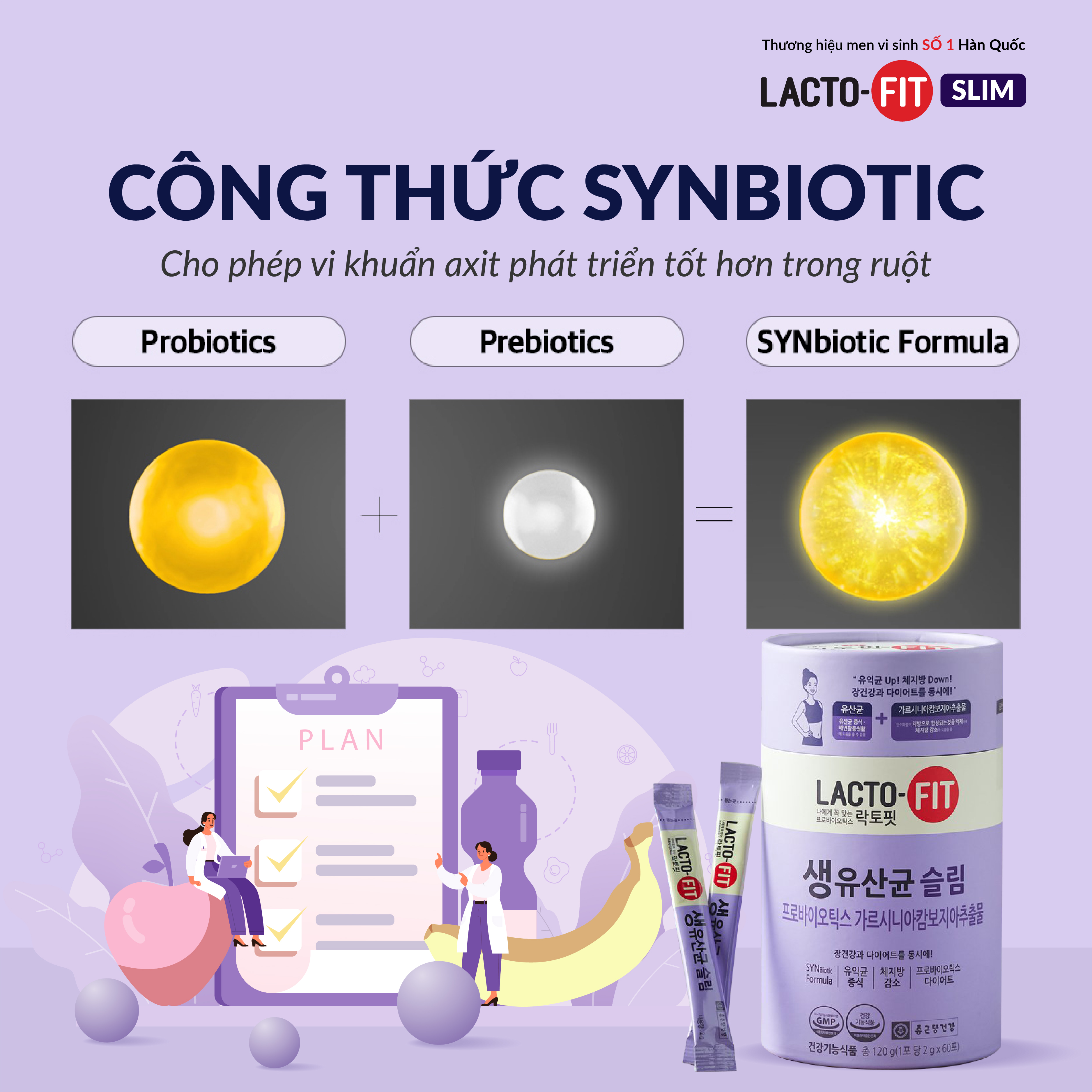 Gói Lẻ Men Vi Sinh LACTO-FIT SLIM - Ổn Định Tiêu Hoá & Hỗ Trợ Giảm Cân
