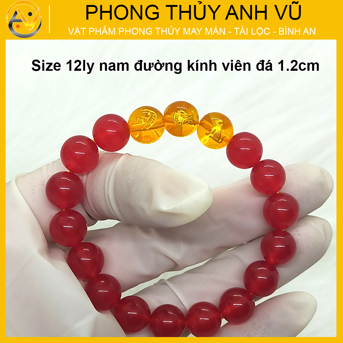 Vòng mã não đỏ tam hợp dần ngọ tuất - size 8 10 12ly cho người mệnh hỏa, mệnh thổ - có khai quang điểm nhãn may mắn tài lộc - PHONG THỦY ANH VŨ