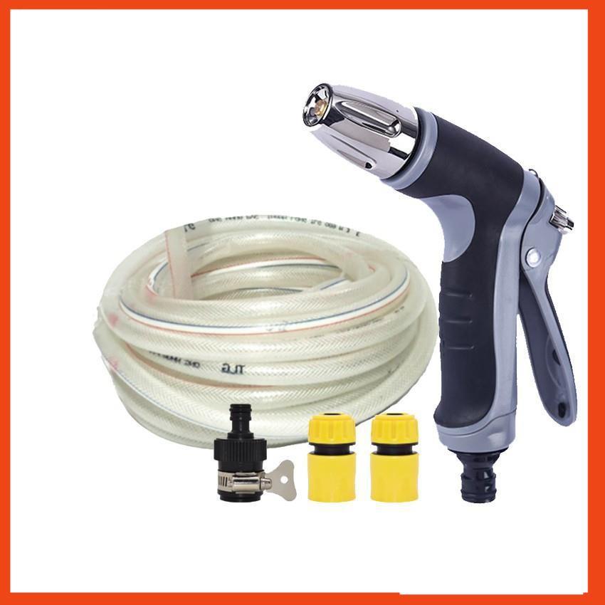 Bộ dây và vòi xịt rửa xe tưới cây tăng áp 7-10m  206817