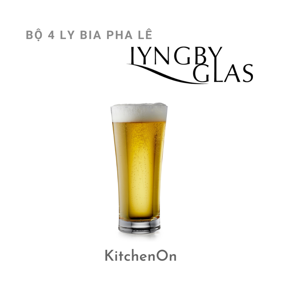 Bộ 4 ly bia pha lê Lyngby Glas Đan Mạch