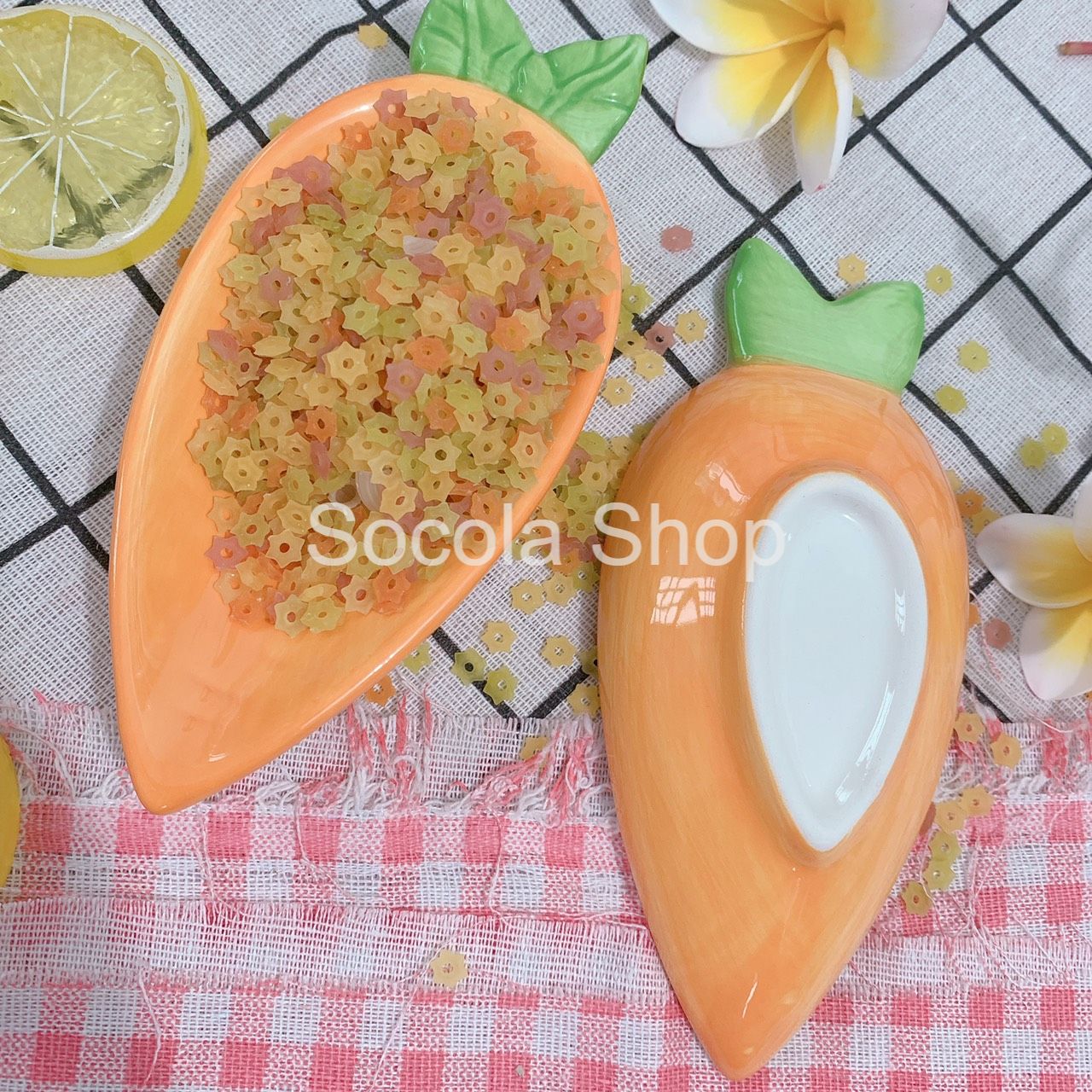 Chén Bát Ăn Dặm Hình Cà Rốt Dài Bằng Sứ