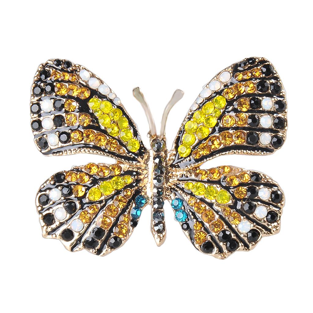 Colorful Crystal Rhinestone Butterfly Wedding Party Brooch Pin Jewelry