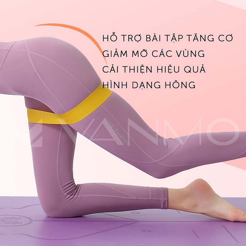 Dây Kháng Lực Mini Band- YOGA QG- Đa Năng Hỗ Trợ Tập Yoga, Tập Mông, Tập Chân, Thể Dục, Thể Hình- Hàng Chính Hãng