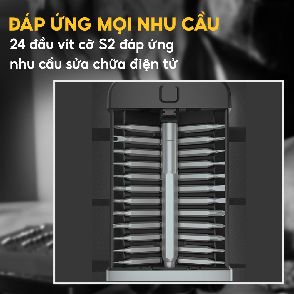 Bộ tua vít đa năng 25 chi tiết chuyên sửa chữa thiết bị điện tử Deli DL3525