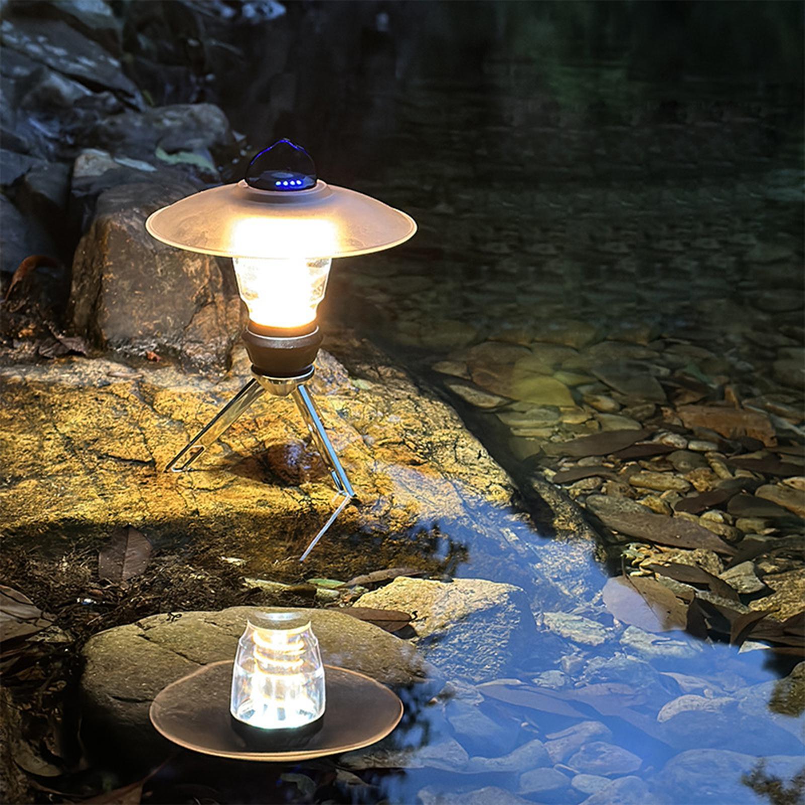 Camping Lantern with Tripod Dimmable Rechargeable LED Camping Tent Light