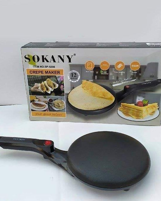 Máy Làm Bánh Crepe Sokany 5208- Hàng Chính Hãng- Giao Màu Ngẫu Nhiên