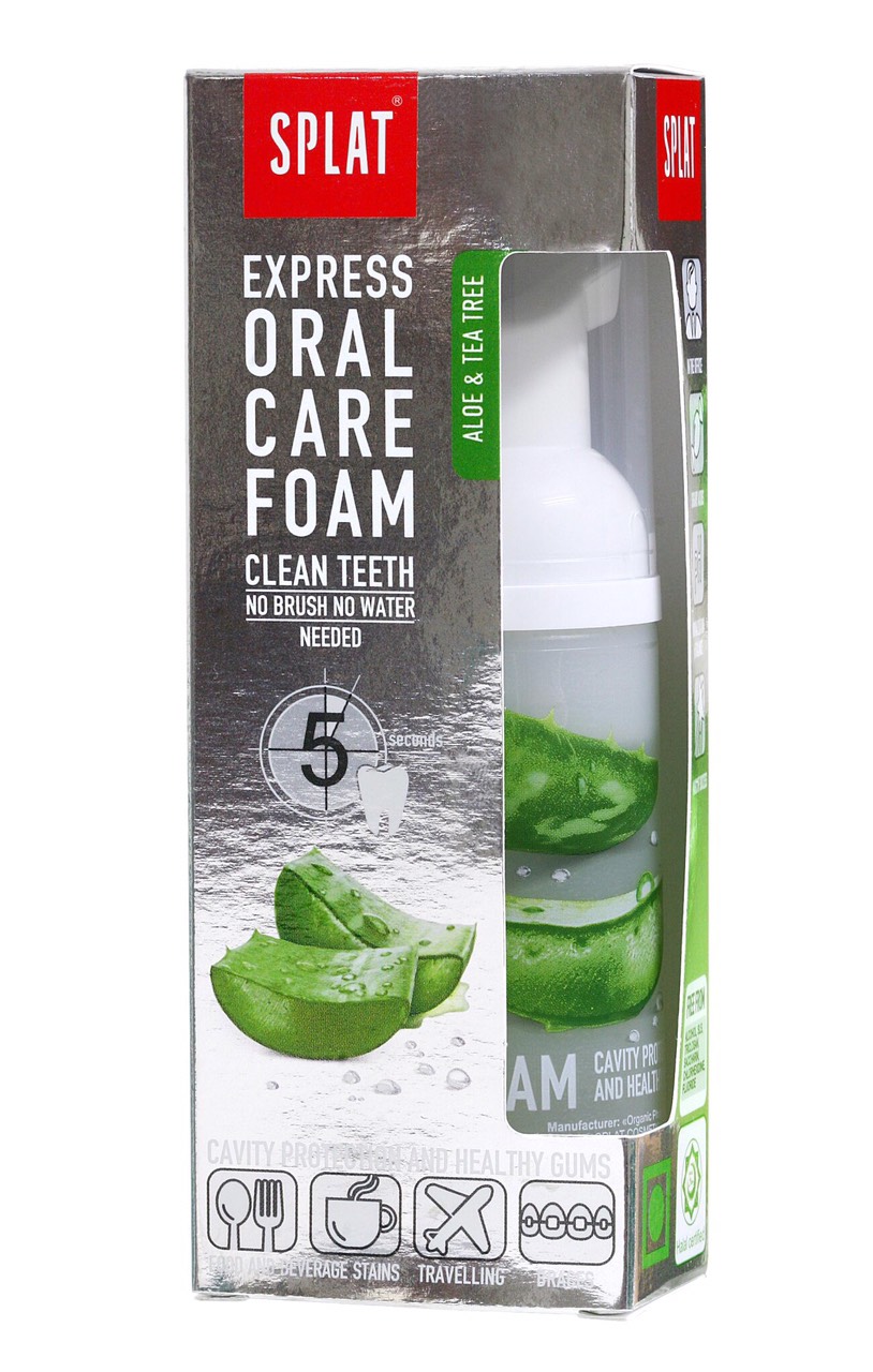 SPLAT ORAL CARE FOAM – Aloe Vera And Tea Tree (Bọt súc miệng hương lô hội và trà) (50ml)