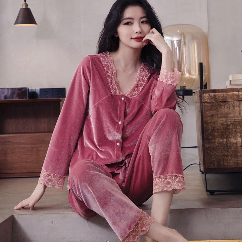 Bộ Đồ Mặc Nhà ️Đồ Ngủ Pijama Nhung Cao Cấp Siêu Mềm Mịn - ELSA