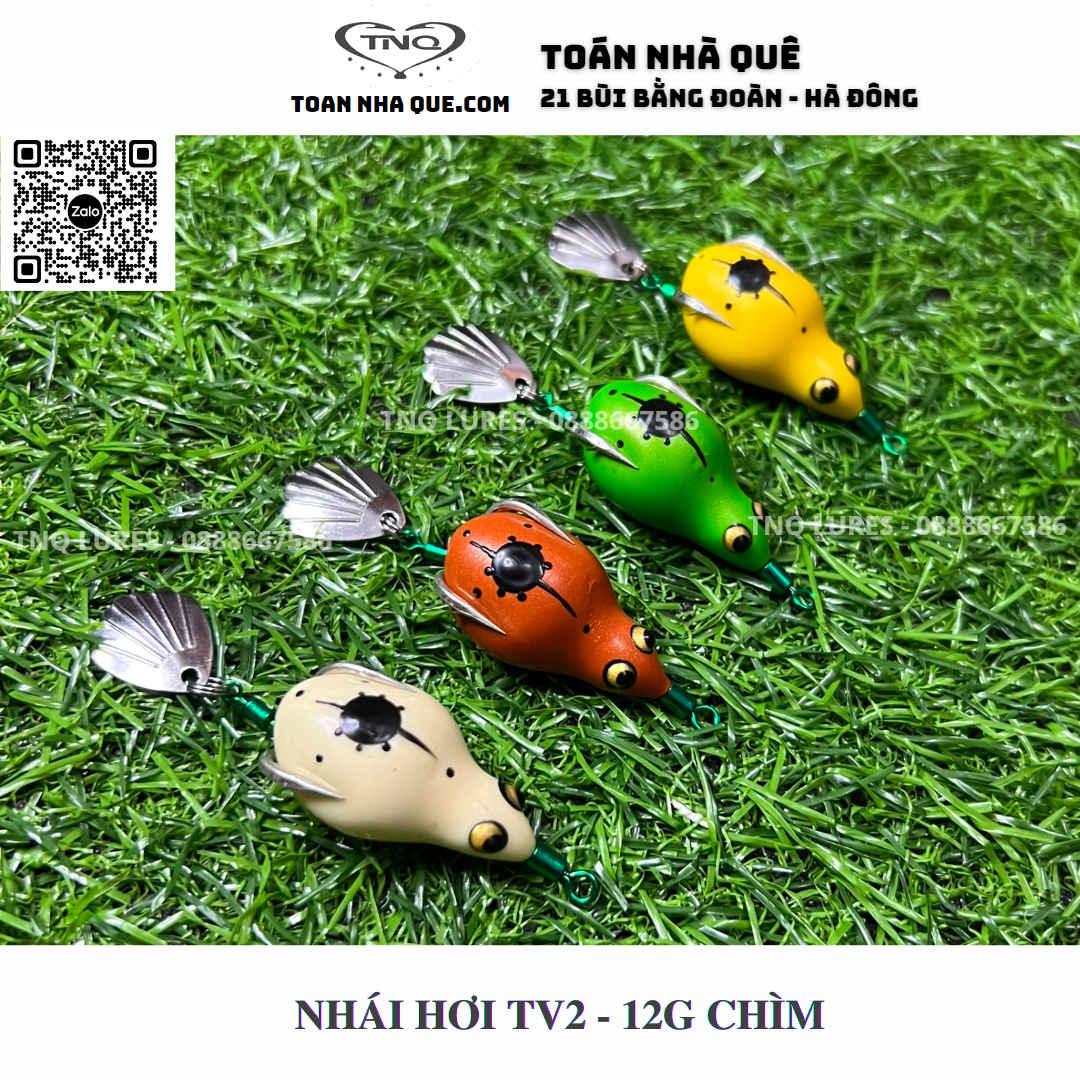 Mồi lure nhái hơi TNQ TV1 và TV2 - TOÁN NHÀ QUÊ / TNQ LURES
