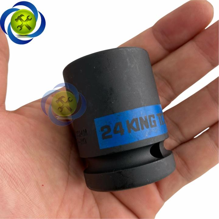 Tuýp 24mm 3/4 Kingtony 651524M loại ngắn 6 cạnh màu đen