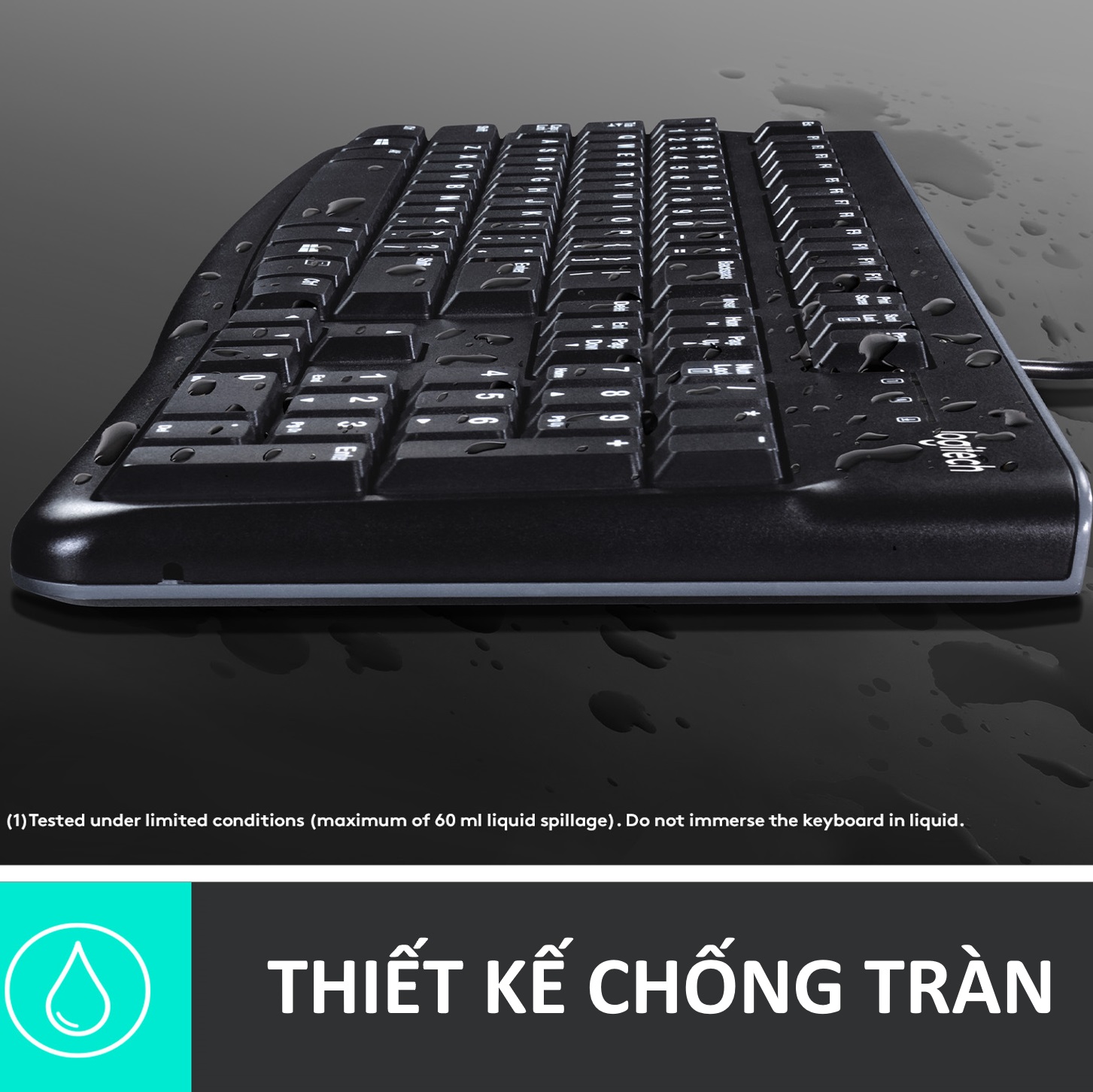 Bộ bàn phím và chuột máy tính có dây Logitech B100/ K120- Hàng chính hãng