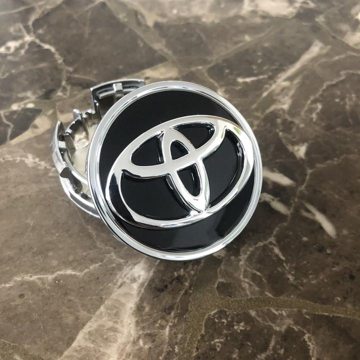Logo chụp mâm, ốp lazang bánh xe ô tô Toyota đường kính ngoài 53MM