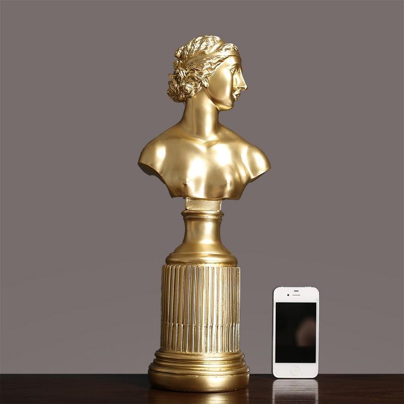 ️Tượng trang trí Nữ thần Hy Lạp Venus phong cách Vintage màu Gold
