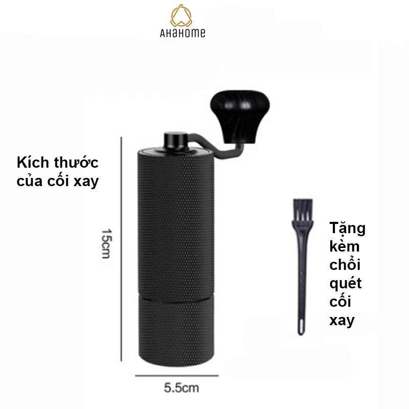 Máy xay cà phê cầm tay AHAHOME Lite A6 phiên bản nâng cấp chất lượng cao Lưỡi Thép không gỉ - Hàng chính hãng