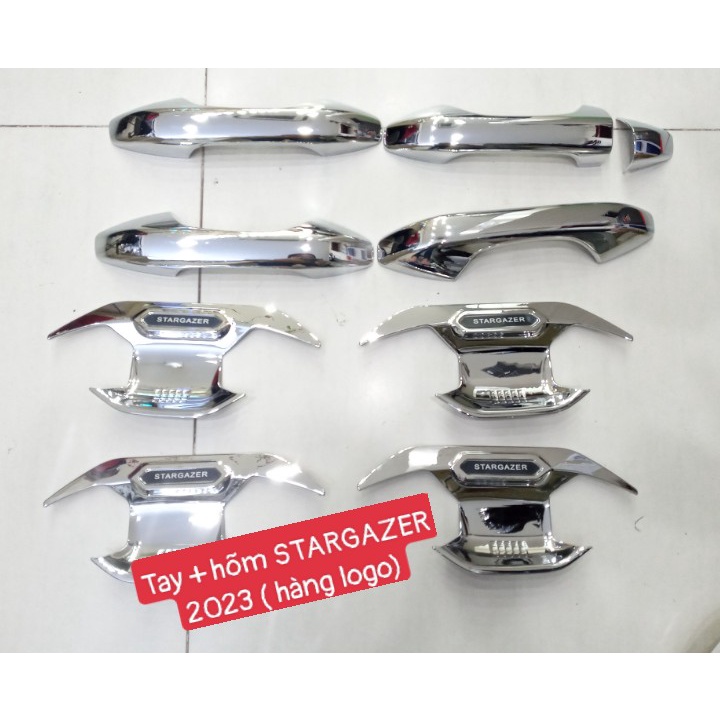 Ốp tay nắm, hõm cửa xe Hyundai Stargazer 2022- 2023 mạ crom cao cấp