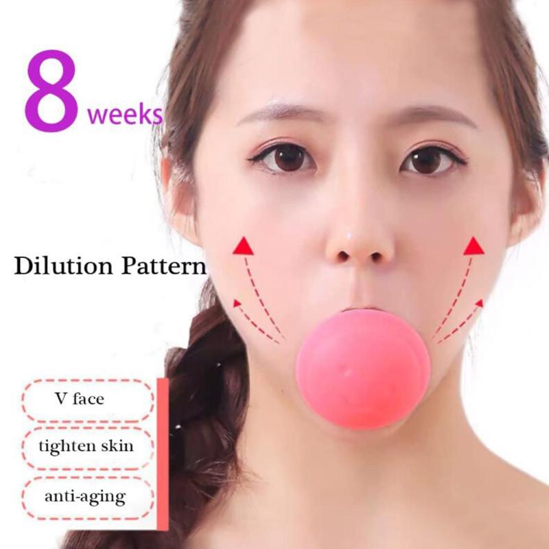 Silica gel jaw thisiser bóng mặt huấn luyện trượt hàm v line v hình dạng tập thể dục đôi cằm giảm cơ sở nâng cơ cổ Color: Purple