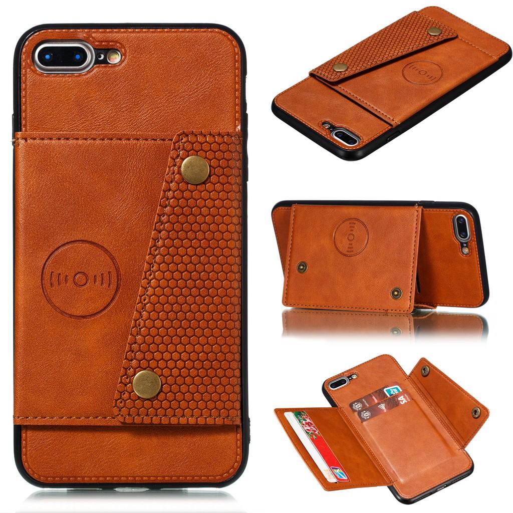 Ốp lưng da ví gập cho iPhone SE 2020 iPhone X XS Max Xr iPhone 7 8 6 6S Plus