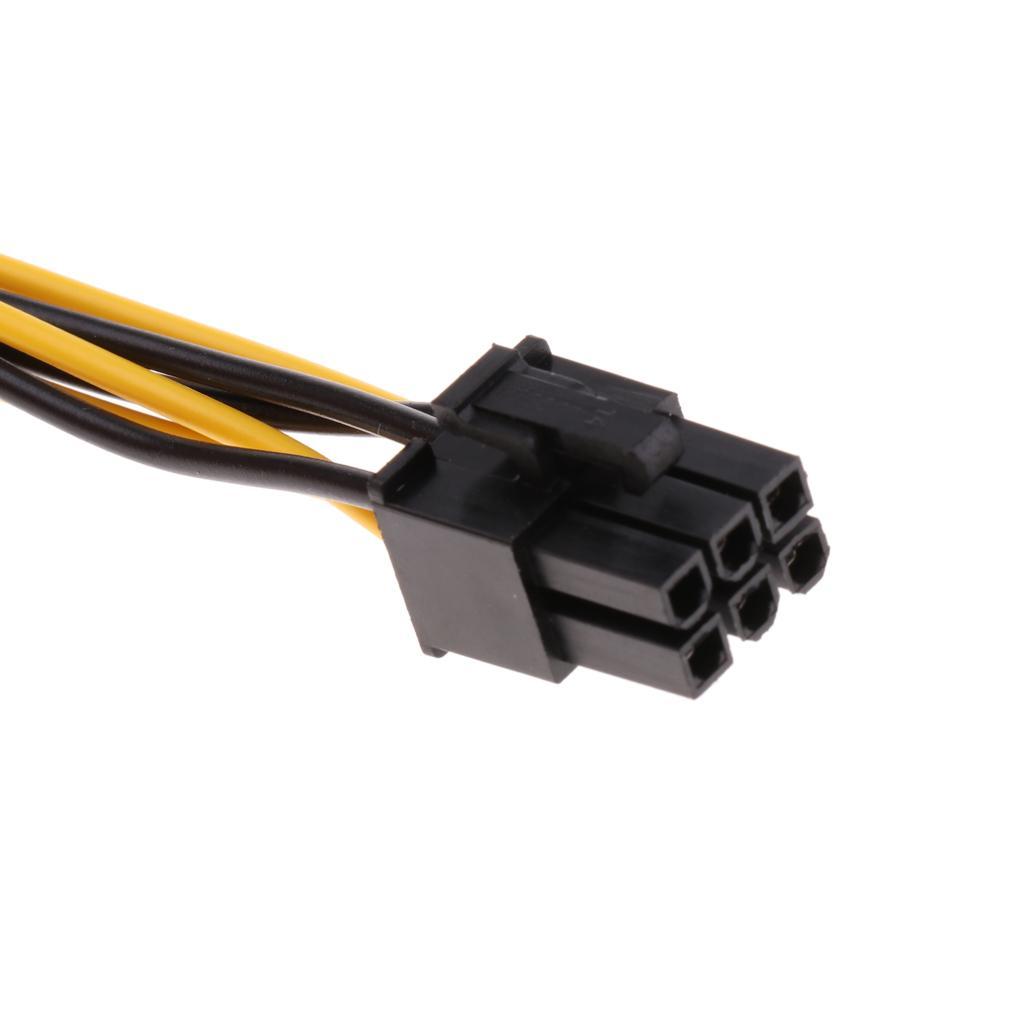12Pack 6Pin PCI to 6+2Pin Male to Male PCI-E Cable for Power Supply