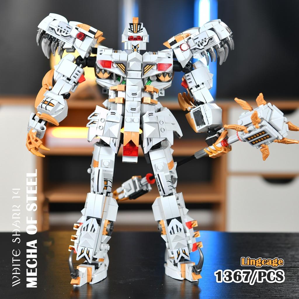 Đồ chơi Lắp ráp Robot Megatron, Panlos 621025 Mecha of Steel, Xếp hình thông minh, Mô hình Autobot