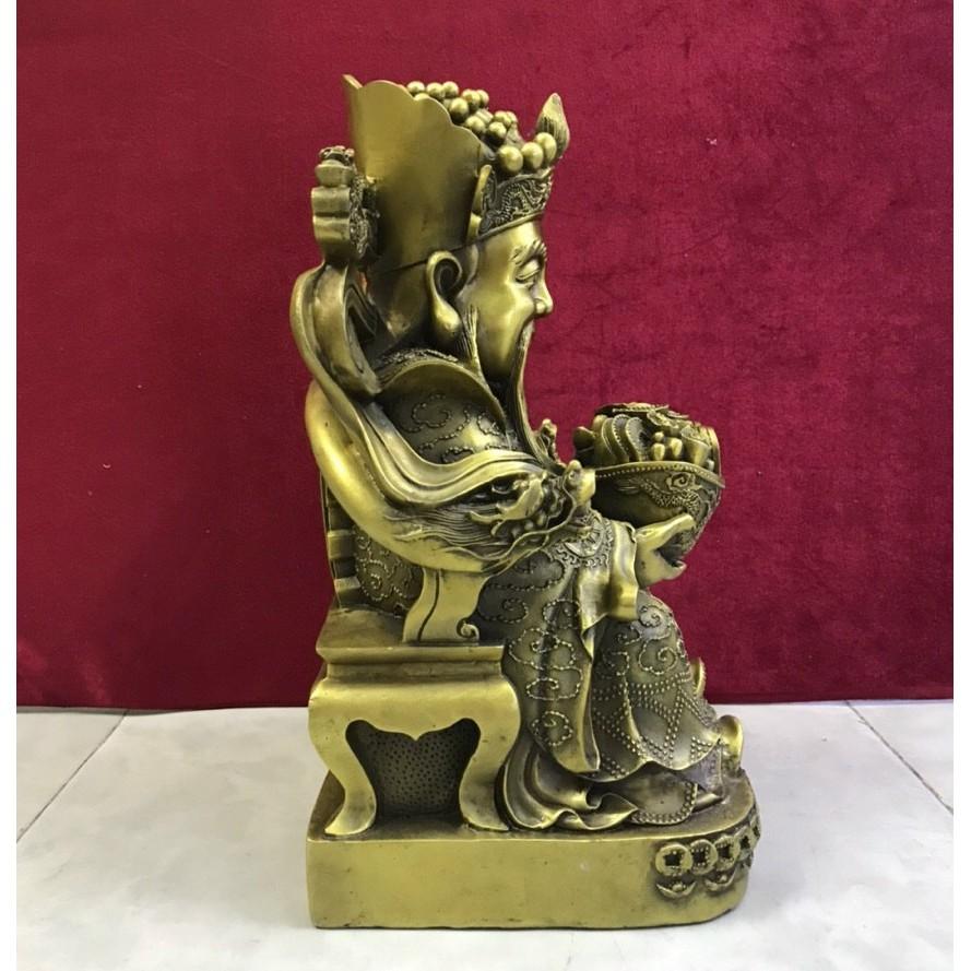 Tượng thần tài ngồi ngai bằng đồng MS237