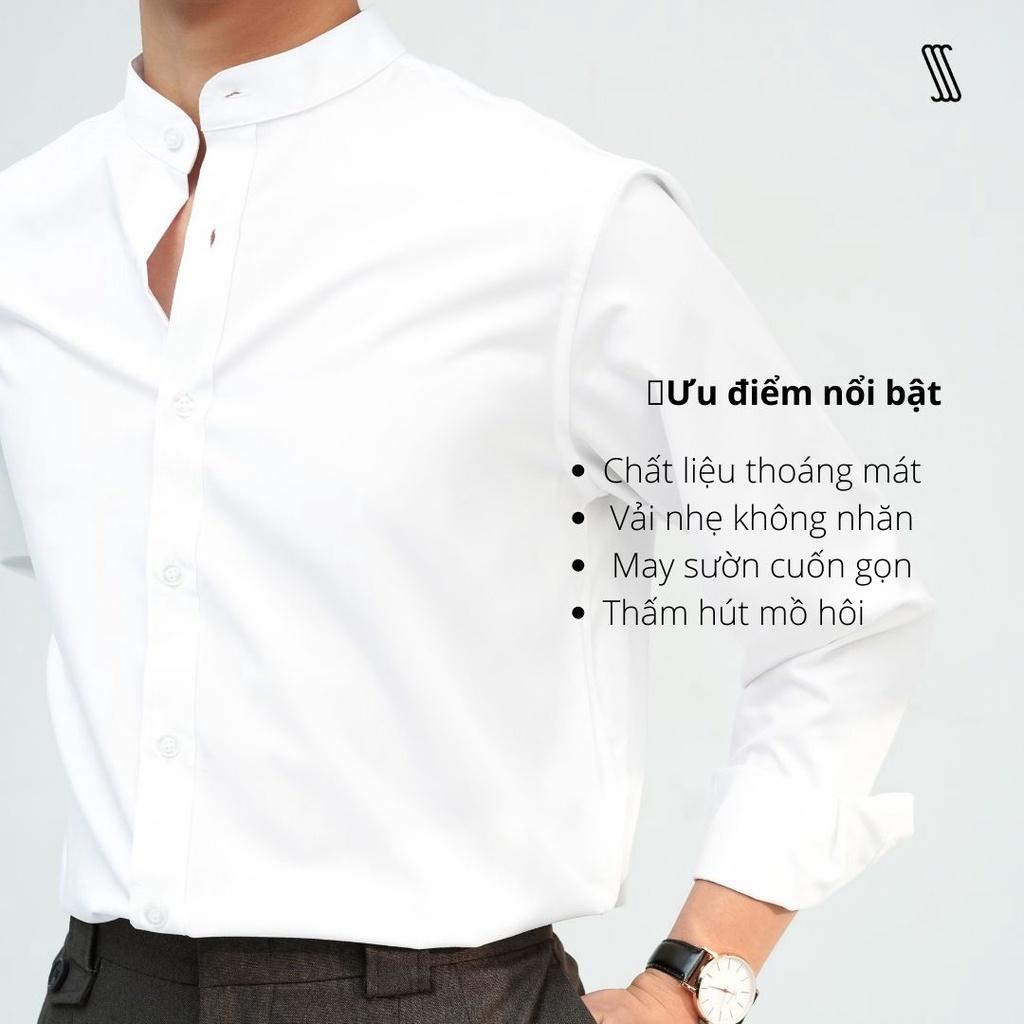 Áo Sơ mi dài tay nam chống nhăn xù SSSTUTTER bamboo thoáng mát dáng refined fit sơ vin linh hoạt