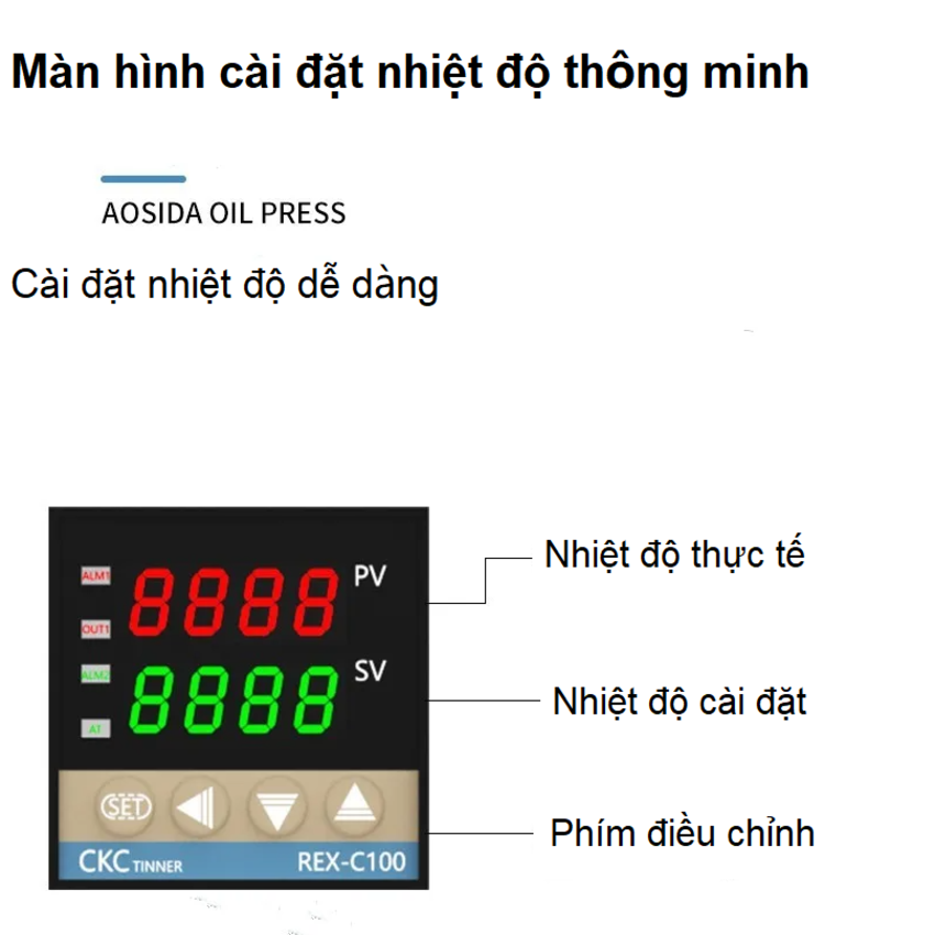 Máy ép dầu thực vật NÓNG - LẠNH dùng trong gia đình. Thương hiệu Anh Quốc cao cấp AOSIDA - A250. Hàng chính hãng