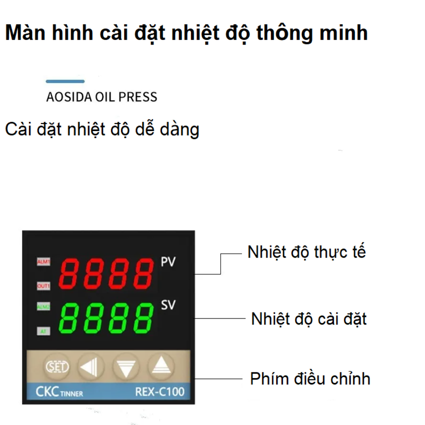 Máy ép dầu thực vật nóng và lạnh dùng trong gia đình thương hiệu Anh Quốc cao cấp AOSIDA A250 - Hàng Nhập Khẩu