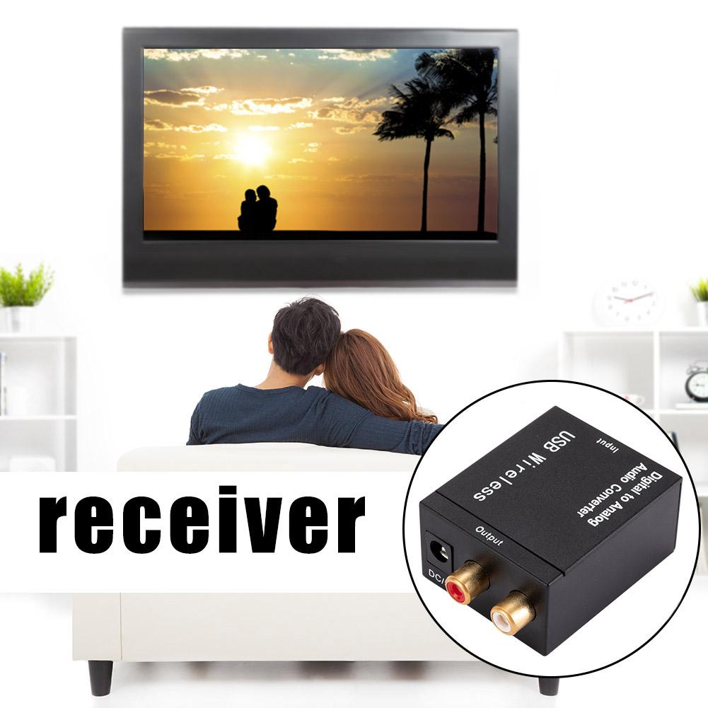 Bộ chuyển đổi âm thanh 192kHz Bộ chuyển đổi Toslink TosLink Tín hiệu đồng trục sang RCA R/L DAC chuyển đổi với cáp quang 1M cho loa máy thu AMP