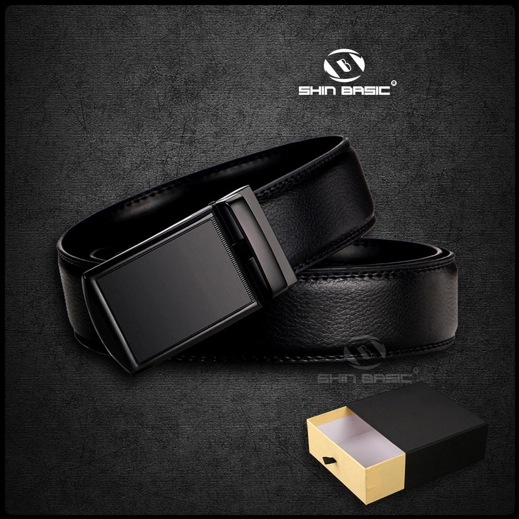 Dây Thắt Lưng, Nịt Nam Da Bò Cao Cấp - ShinBasic, Bảng Khoá Tự Động, Thời Trang Công Sở,  BELTS21BAS13-1