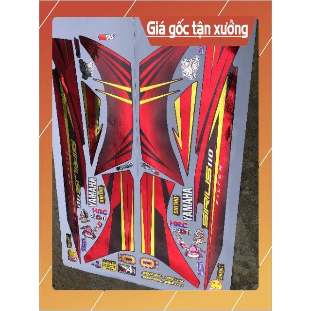 Tem rời sirius đỏ đen chất liệu Crom cao cấp loại xịn