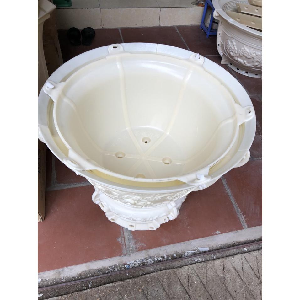 Bộ khuôn đúc chậu cảnh tròn đường kính 60cm kèm chân nhựa ABS có lòng trong