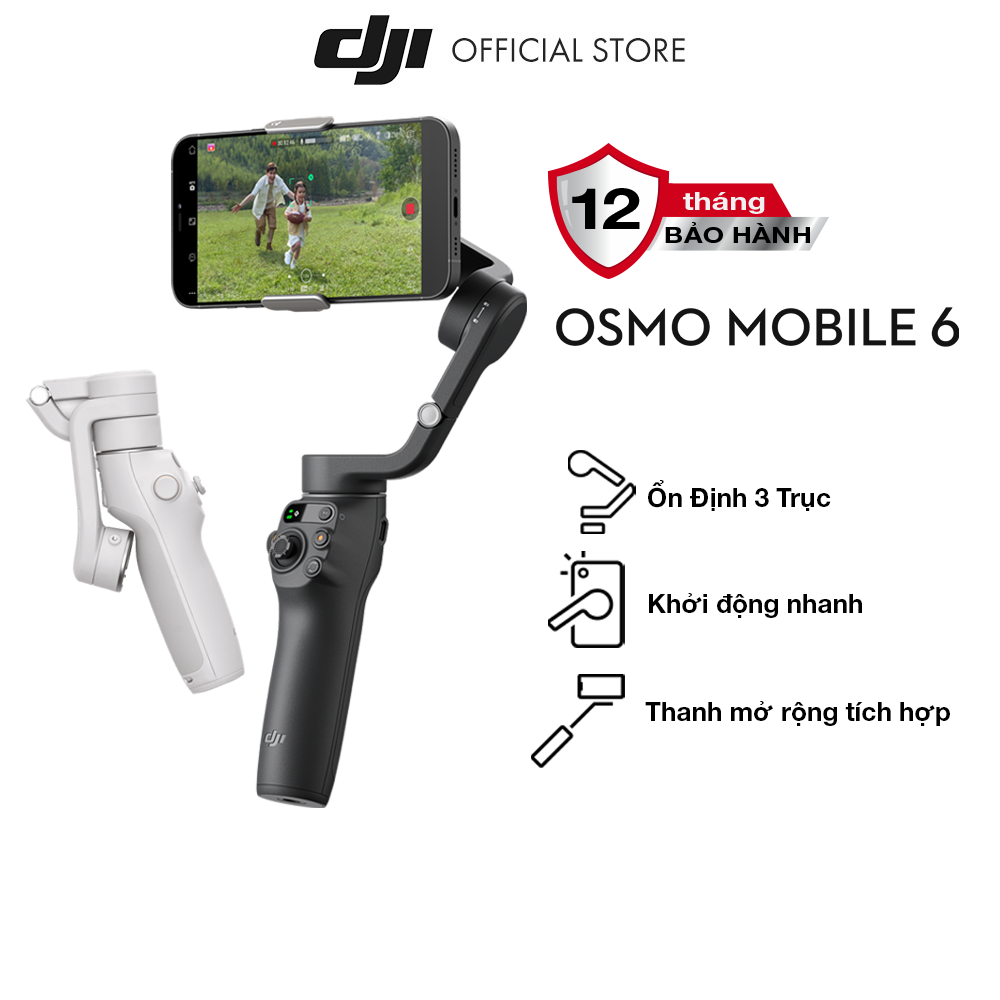 Gimbal chống rung điện thoại DJI Osmo Mobile 6 có thể kéo dài (DJI OM 6) - Hàng chính hãng