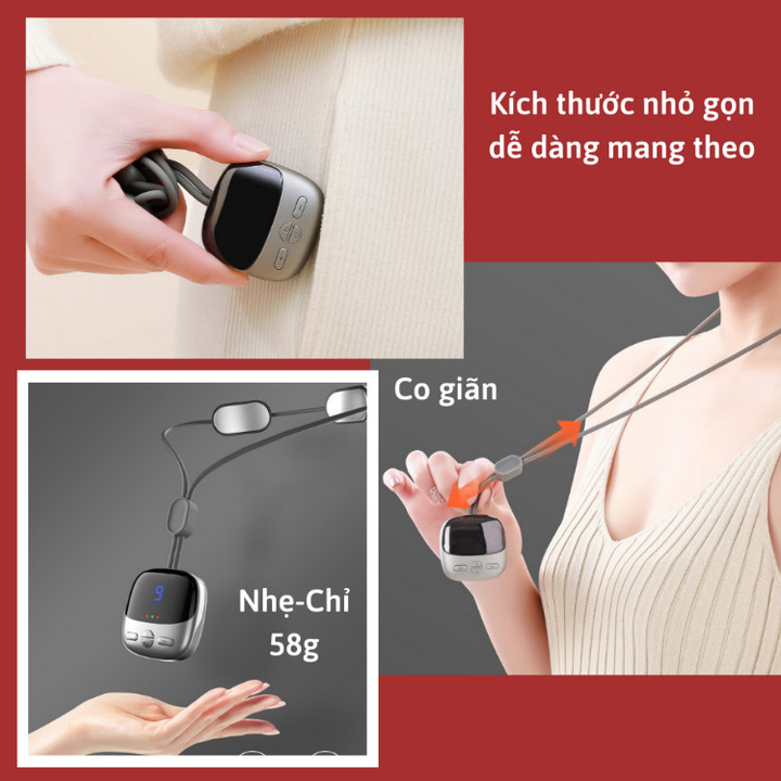 Dây Đeo Massage Đa Năng 2 Đầu Xung Điện Kép Với 9 Cường Độ Rung Hỗ Trợ Giảm Đau - Home and Garden