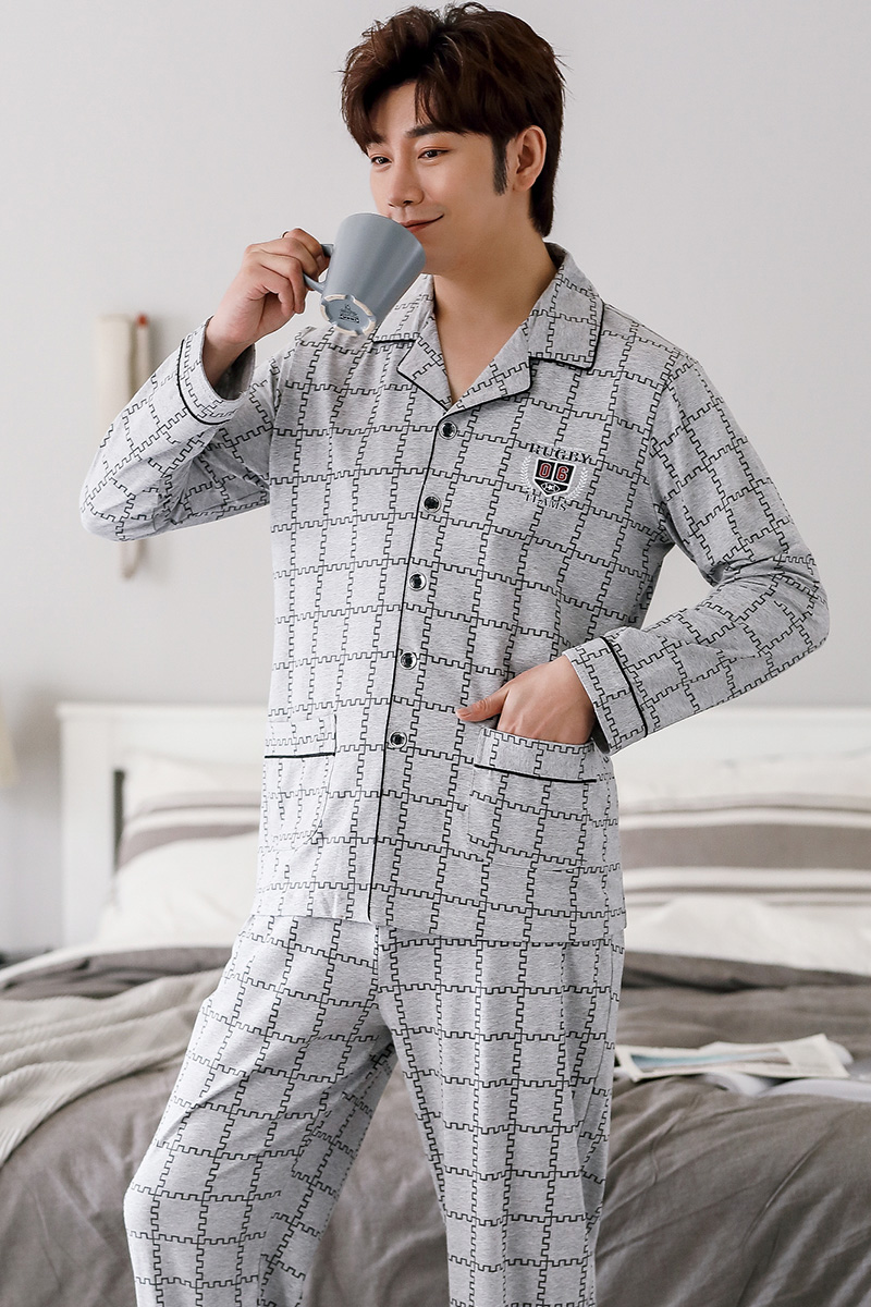 Đồ bộ PIJAMA Nam dài tay họa tiết sọc Caro, chất Cotton 100%, hàng cao cấp style Hàn Quốc thời thượng