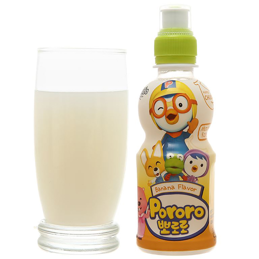 Thùng 24 Chai Nước Uống Pororo hương vị Chuối 235ml