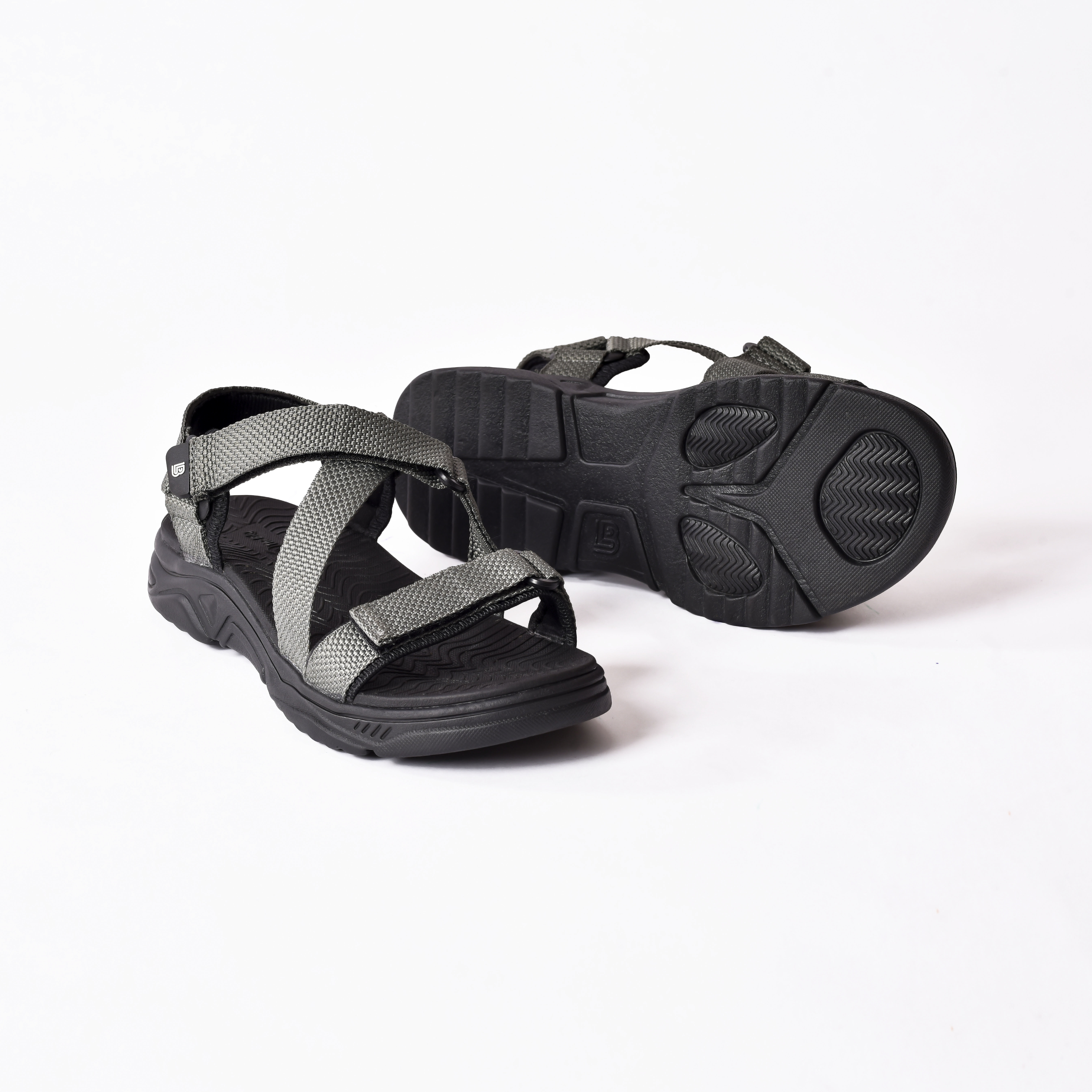 Giày Sandal Nam The Bily Quai Chéo Đôi - Màu Xám BL02X