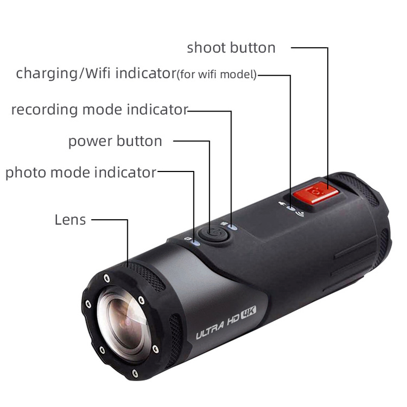 SOOCOO S20 Camera Hành Động 4K Chống Nước Camera Dưới Nước Thể Thao Cam Đen Đạn Cho Súng Xe Đạp Mũ Bảo Hiểm Xe Đạp Chống Nước