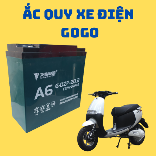 ẮC QUY XE ĐIỆN CHUYÊN SỬ DỤNG CHO DÒNG XE MÁY ĐIỆN GOGO - SIÊU BỀN - TUỔI THỌ DÀI - NGÀY SẢN XUẤT GẦN - QUÃNG ĐƯỜNG ĐI ĐƯỢC LÊN ĐẾN 100KM - LOẠI 12V-20AH 6-DZF-20.2